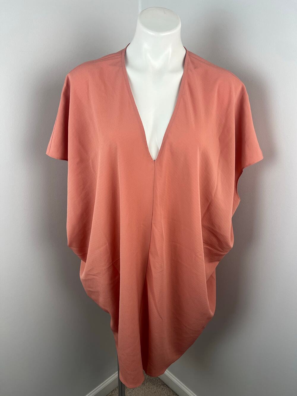 Women's Hatch Maternity The Slouch Crepe Caftan Dress in Blush